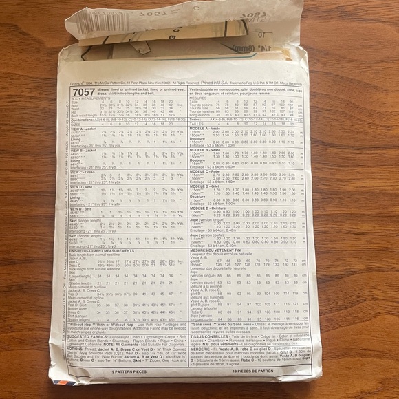 5 Vintage Sewing Patterns 1980s/90s Lot S/M - Picture 11 of 11